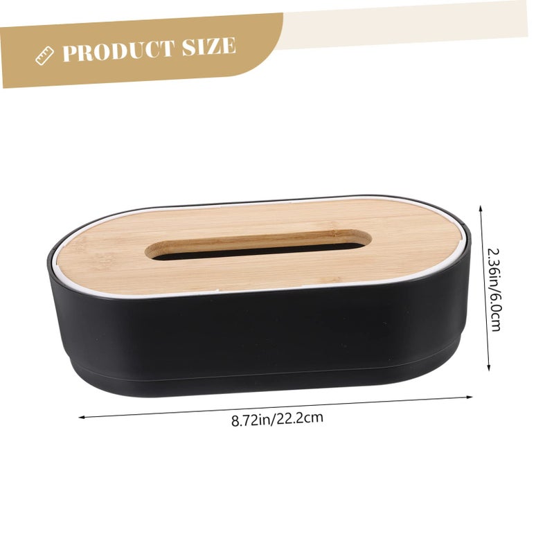 Minimalist Black Tissue Box Cover Holder For Bedroom And Desktop Decor - Image 3