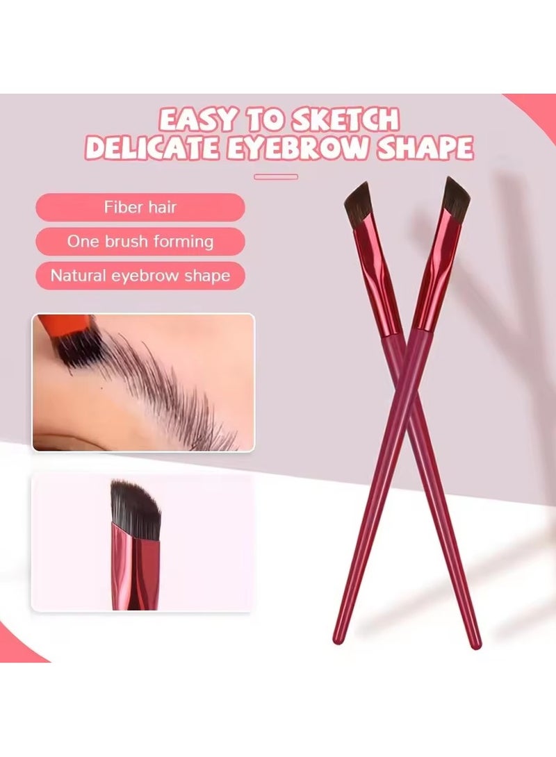 Goolsky Handmade Eyebrow Brush Wild Eyebrow Double Head Multifunctional Makeup Tools Eyelash Brush Square Dimensional - Image 1