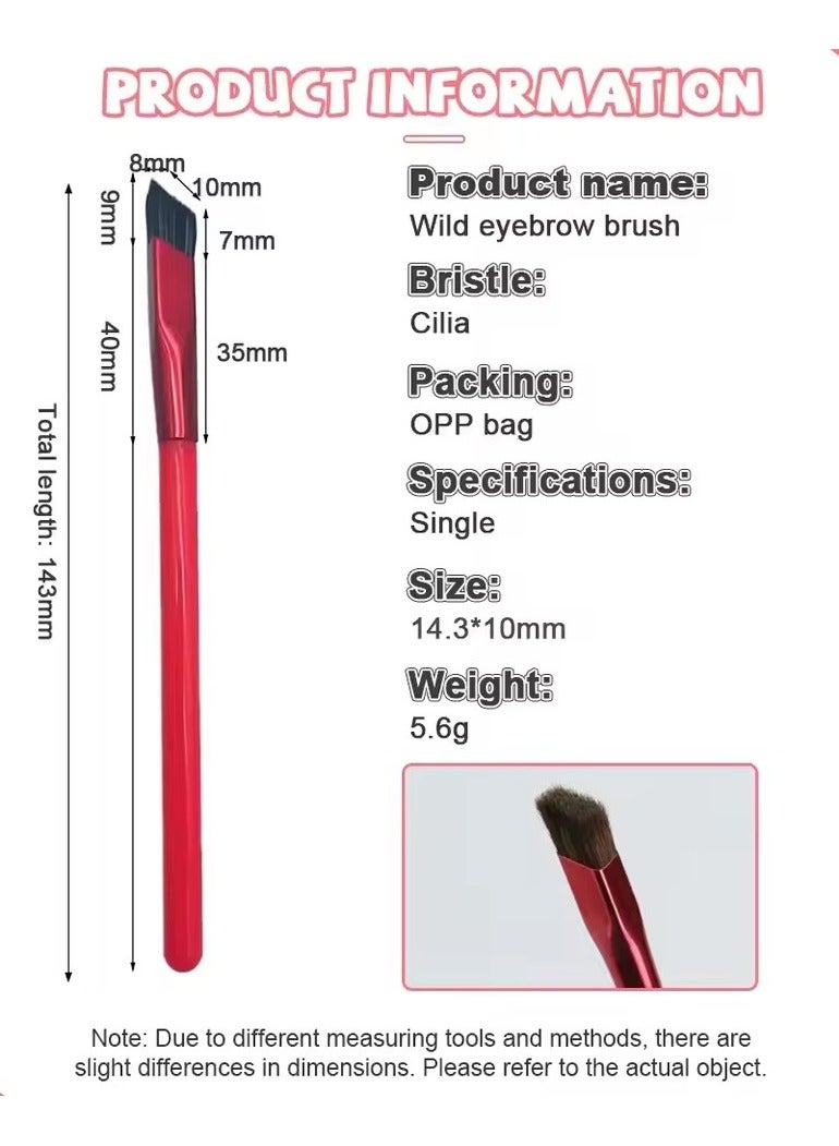 Goolsky Handmade Eyebrow Brush Wild Eyebrow Double Head Multifunctional Makeup Tools Eyelash Brush Square Dimensional - Image 2