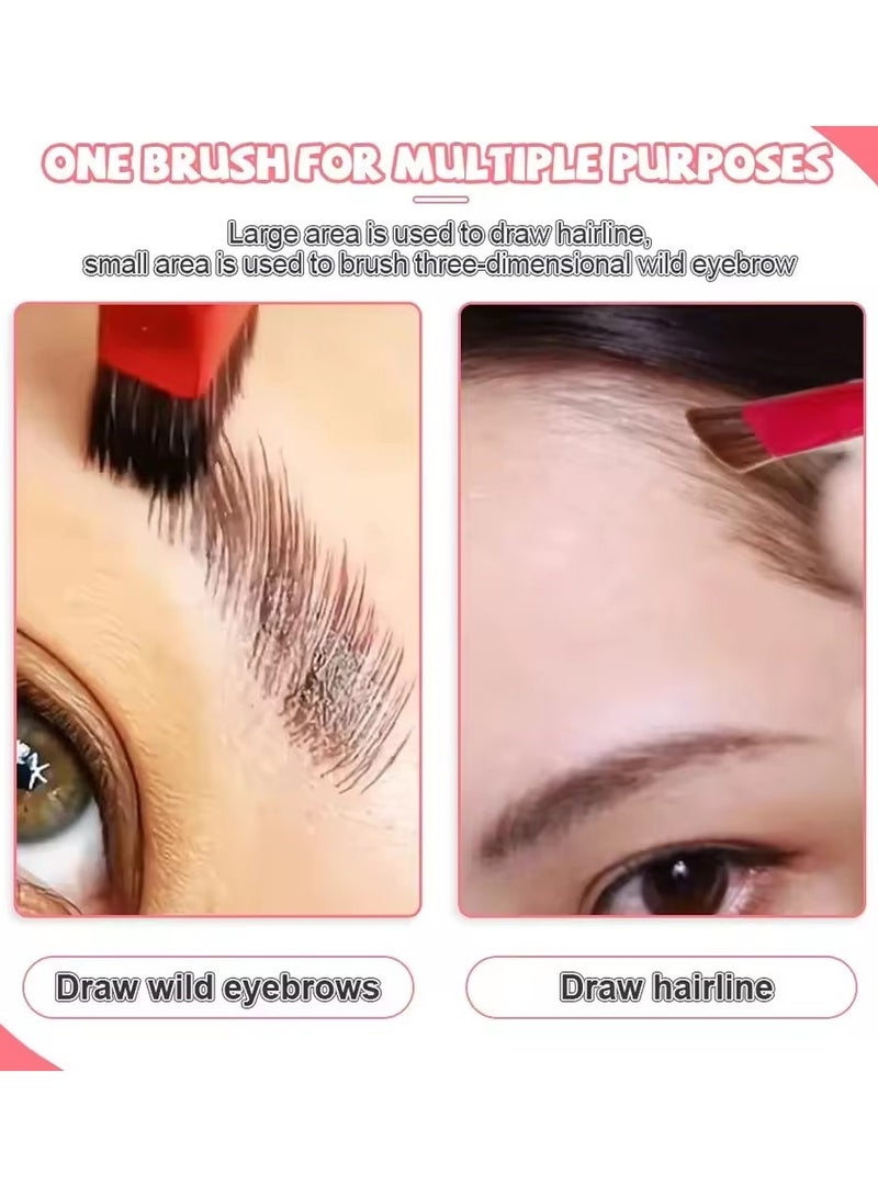 Goolsky Handmade Eyebrow Brush Wild Eyebrow Double Head Multifunctional Makeup Tools Eyelash Brush Square Dimensional - Image 5