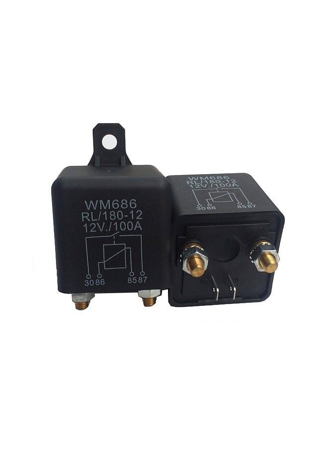 Generic - 1 Pcs Heavy High Current 12VDC 100A AMP 2.4W Continuous Work 4 Pins Car Truck Auto Automotive On Off Start Relay Switch Fixing Hole for Large Motor - Image 1