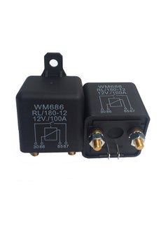 Generic 1 Pcs Heavy High Current 12VDC 100A AMP 2.4W Continuous Work 4 Pins Car Truck Auto Automotive On Off Start Relay Switch Fixing Hole for Large Motor  - Image 5