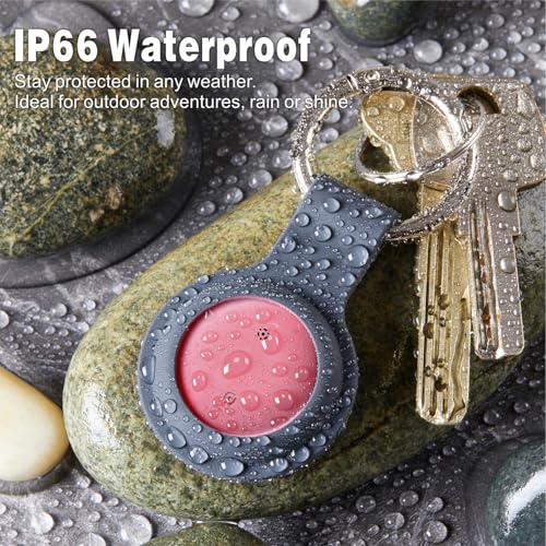 Reyke Tracker Device for Android, Air Smart Tag Compatible with Google Find My (Android Only), Key Finder for Keys, Luggage, Suitcase, Wallet, IP66 Waterproof, Pink - Image 4