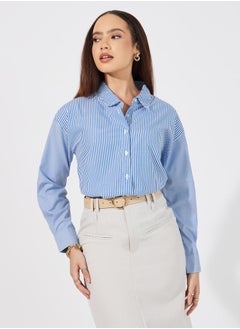 Striped Regular Fit Collared Shirt - pzsku/ZD9CD89FBE647FF9D4609Z/45/_/1738970621/e7fbad16-654f-4b25-8d4b-9da78db2a906