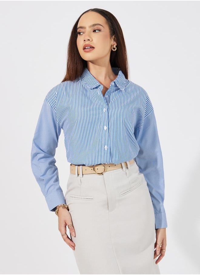 Striped Regular Fit Collared Shirt