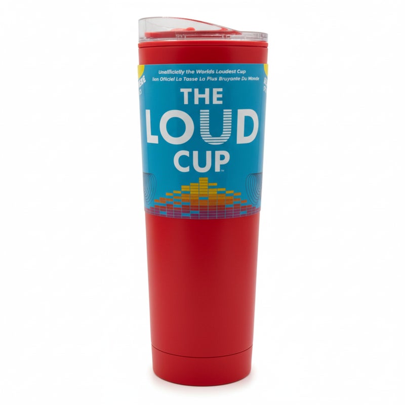 Loud Cup The LoudCup 23oz Reusable Water Bottle (Siren Red) | Sports Fan Cup, Football & Soccer Match Day Noise Maker, Travel Mug & Water Bottle - World’s Loudest Cup - Image 1