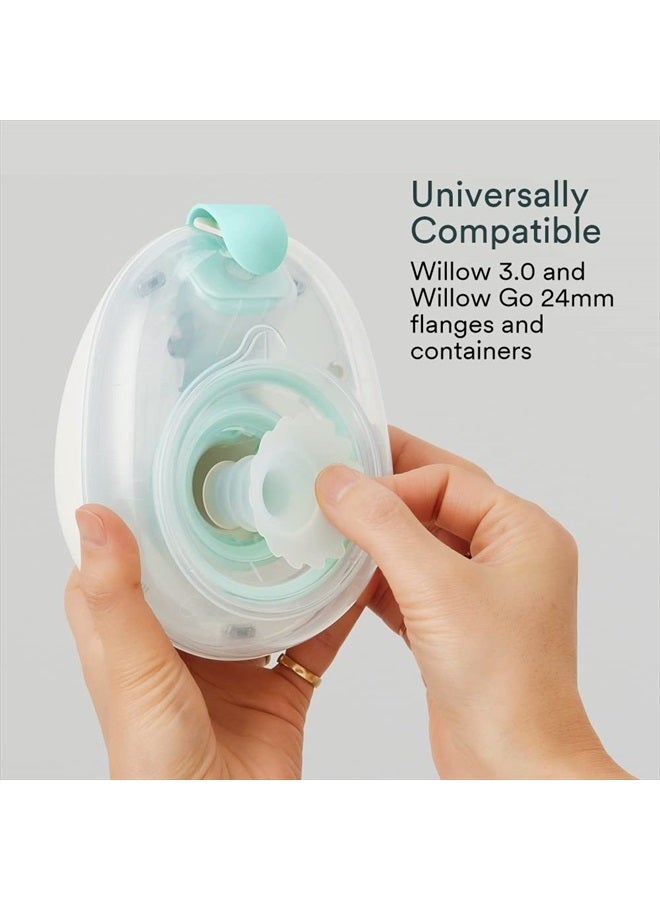 Willow إدراج حجم مضخة الثدي، 17 مم، 2 قطعة، إدراجات فلانج لمضخة الثدي، تحسن الملاءمة والراحة للأمهات اللاتي يستخدمن مضخة الثدي، تناسب فلانج مضخة ويللو 24 مم - Image 3