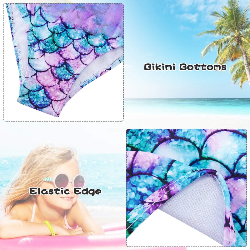 swimsobo Toddler Girls Swimsuits 4T 5T 1 Piece Mermaid Bathing Suit Cute Tutu Swimwear - Image 5