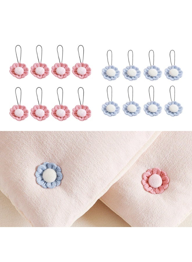 Without Needle Damage Release Bed Clip 8Pcs Nonslip Multiple Use Fabric Clamps Sunflowers Themed Linen Holders for Household Needle Release Blanket Fixators - Image 4
