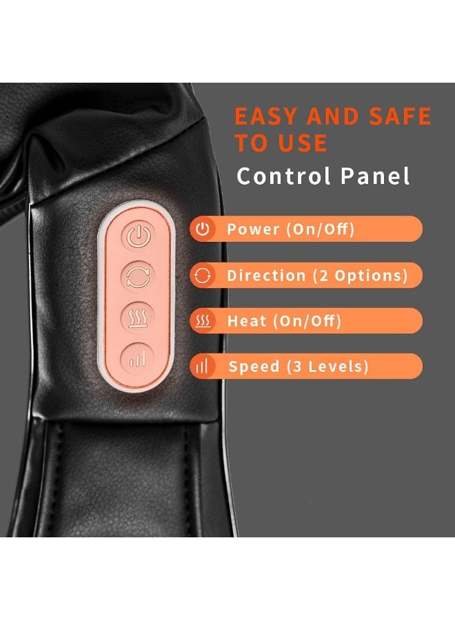 Shiatsu Neck & Back Massager – Electric Shoulder Massage Pillow with Heat – 3D Deep Kneading for Pain Relief – Professional Body Massager for Home & Office - Image 2