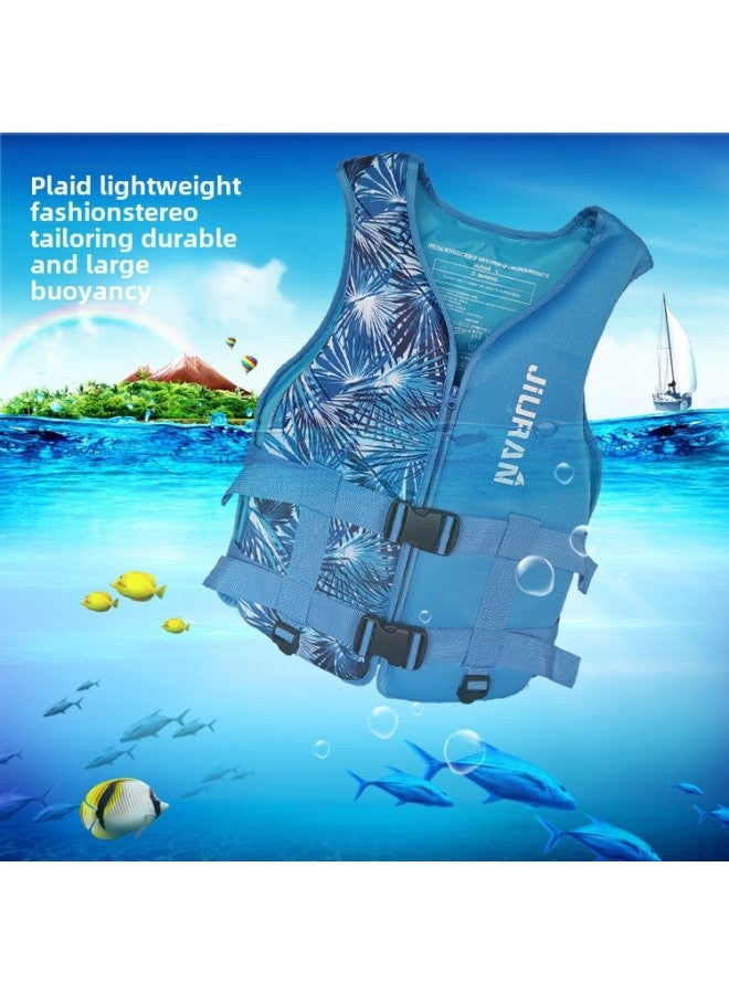Generic Adult Marine Work Life Vest Outdoor Water Flood Control Rescue Vest Large Buoyancy Fishing Rapids Life Vest-Color:Blue Maple Leaf S - Image 4
