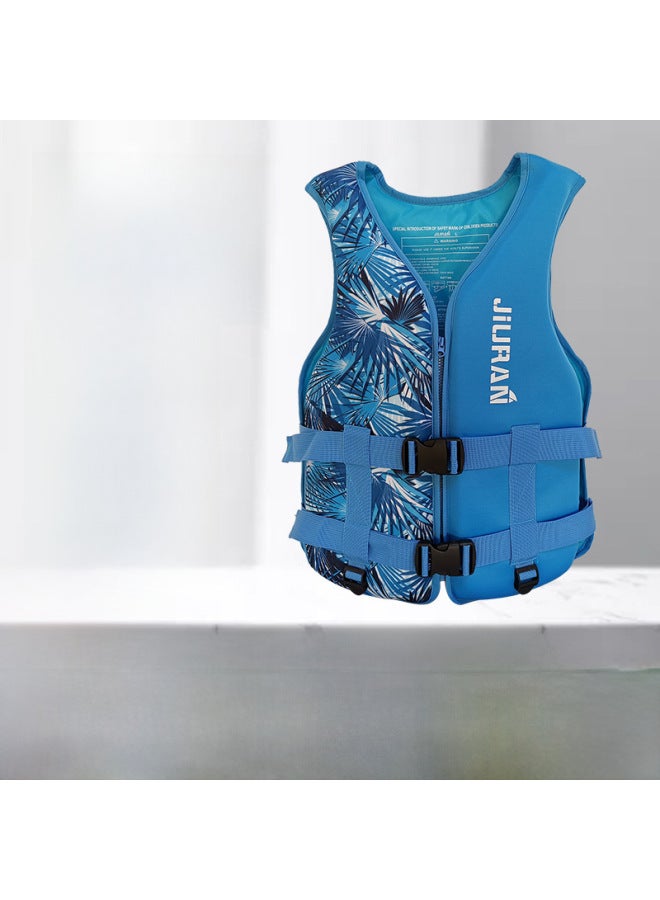 Generic Adult Marine Work Life Vest Outdoor Water Flood Control Rescue Vest Large Buoyancy Fishing Rapids Life Vest-Color:Blue Maple Leaf S - Image 3