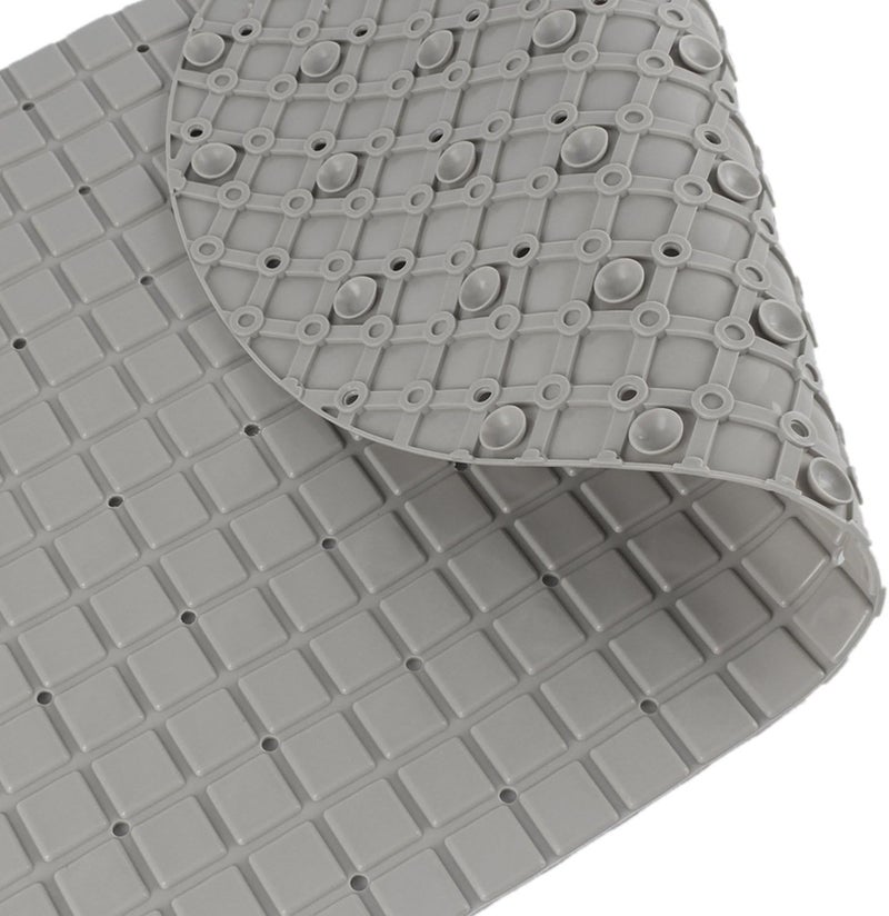 SHRBI Premium PVC Silicone Skid Multipurpose Rubber MatBathroomFlexible Simple Thickened Nonslip Soft Floor Mat for Indoor Outdoor Foot Sticky Gray - Image 4