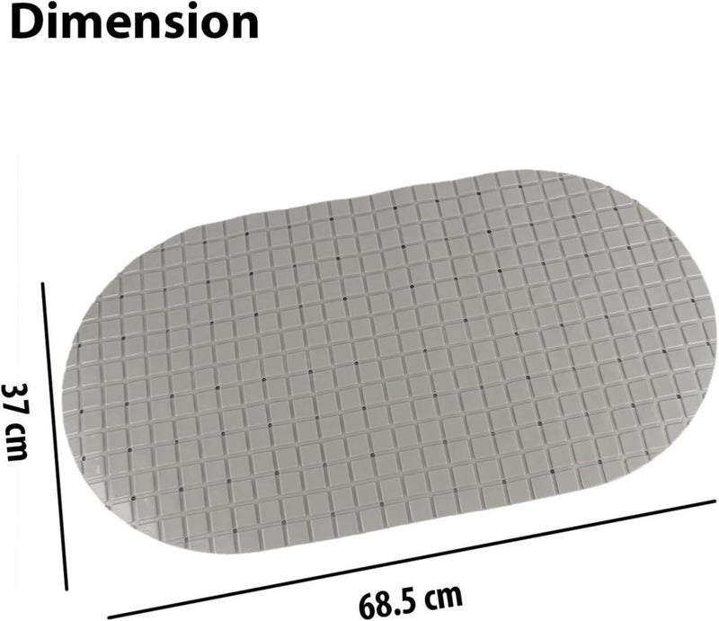 SHRBI Premium PVC Silicone Skid Multipurpose Rubber MatBathroomFlexible Simple Thickened Nonslip Soft Floor Mat for Indoor Outdoor Foot Sticky Gray - Image 3