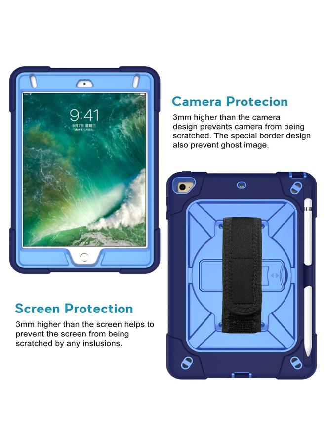 زبون حافظة لجهاز iPad Mini 5 / 4 بلون متباين من السيليكون + حافظة كمبيوتر مع حامل - Image 4