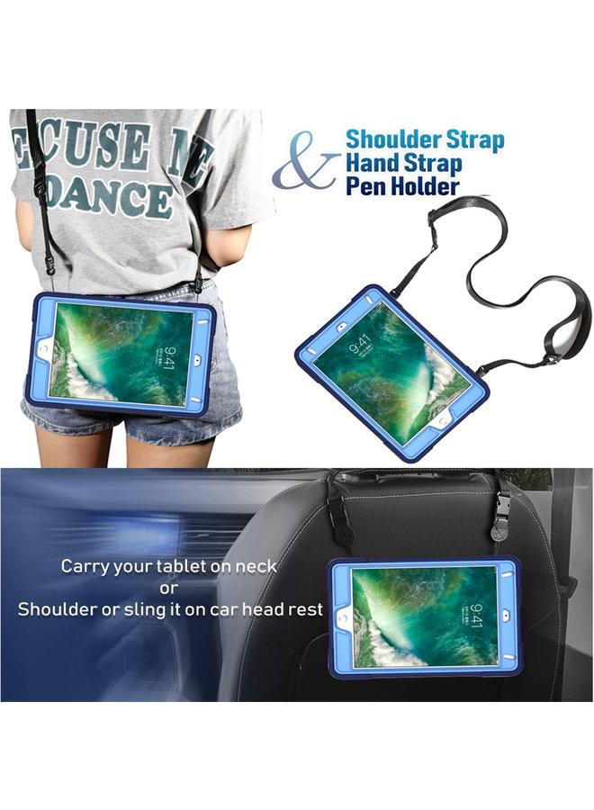 زبون حافظة لجهاز iPad Mini 5 / 4 بلون متباين من السيليكون + حافظة كمبيوتر مع حامل - Image 5