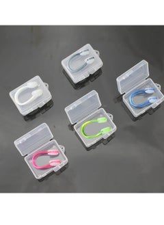 KASTWAVE 5 Pieces Swimming Nose Clip, Swimming Nose Plug, Waterproof Nose Clip Nose Protector, Training Nose Clip Silica Gel Swim Nose Clip Swim Nose Clip Plug, Protector For Swimming Adult and Kids  - Image 1