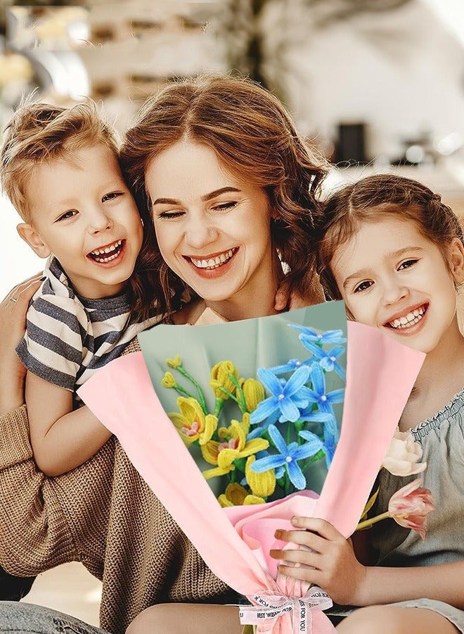 DURKU DIY Freesia Blossoms Bouquet Kit with Abundant Supplies for Flower Crafting, Includes 10 Sturdy Flower Stems, Chenille Stems, Fuzzy Sticks, Perfect for Arts and Crafts, Great Gift for Loved Ones - Image 2