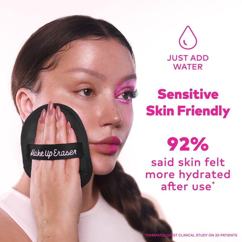 Makeup Eraser The Original MakeUp Eraser, 7-Day Set, Erase All Makeup With Just Water, Including Waterproof Mascara, Eyeliner, Foundation, Lipstick, Sunscreen, and More! Chic Black, 7ct. - Image 3