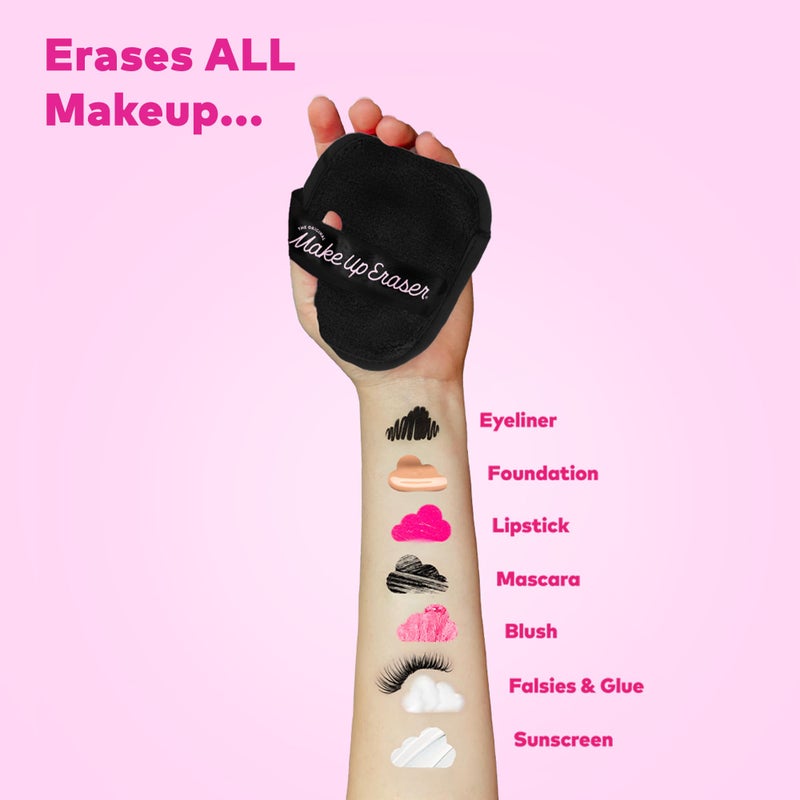 Makeup Eraser The Original MakeUp Eraser, 7-Day Set, Erase All Makeup With Just Water, Including Waterproof Mascara, Eyeliner, Foundation, Lipstick, Sunscreen, and More! Chic Black, 7ct. - Image 2