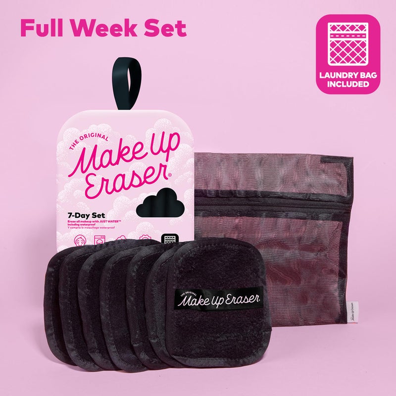 Makeup Eraser The Original MakeUp Eraser, 7-Day Set, Erase All Makeup With Just Water, Including Waterproof Mascara, Eyeliner, Foundation, Lipstick, Sunscreen, and More! Chic Black, 7ct. - Image 4