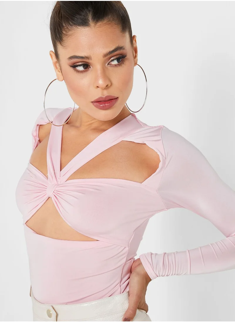 Missguided Halter Neck Cut Out Detail  Body