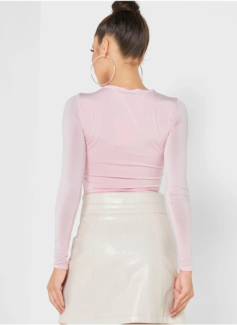 Missguided Halter Neck Cut Out Detail  Body