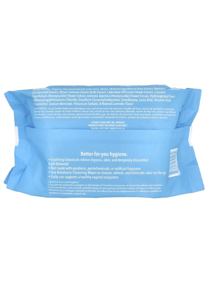 Good Clean Love Good Clean Love, Rebalance, Personal Moisturizing & Cleansing Wipes, Fragrance Free, 30 Lyocell Wipes  - Image 2