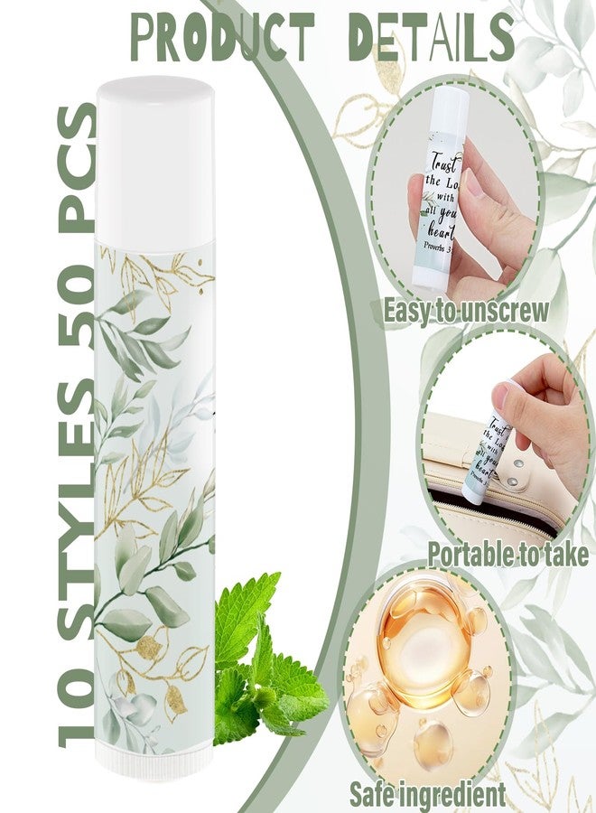 Nlicrst 50 Pcs Bible Verse Lip Balm Bulk Christian Gifts for Women Faith Religious Inspirational Party Favors Catholic Group Moisturizing Lip Care, Appreciation for Friend Teacher Worker Employee - Image 3