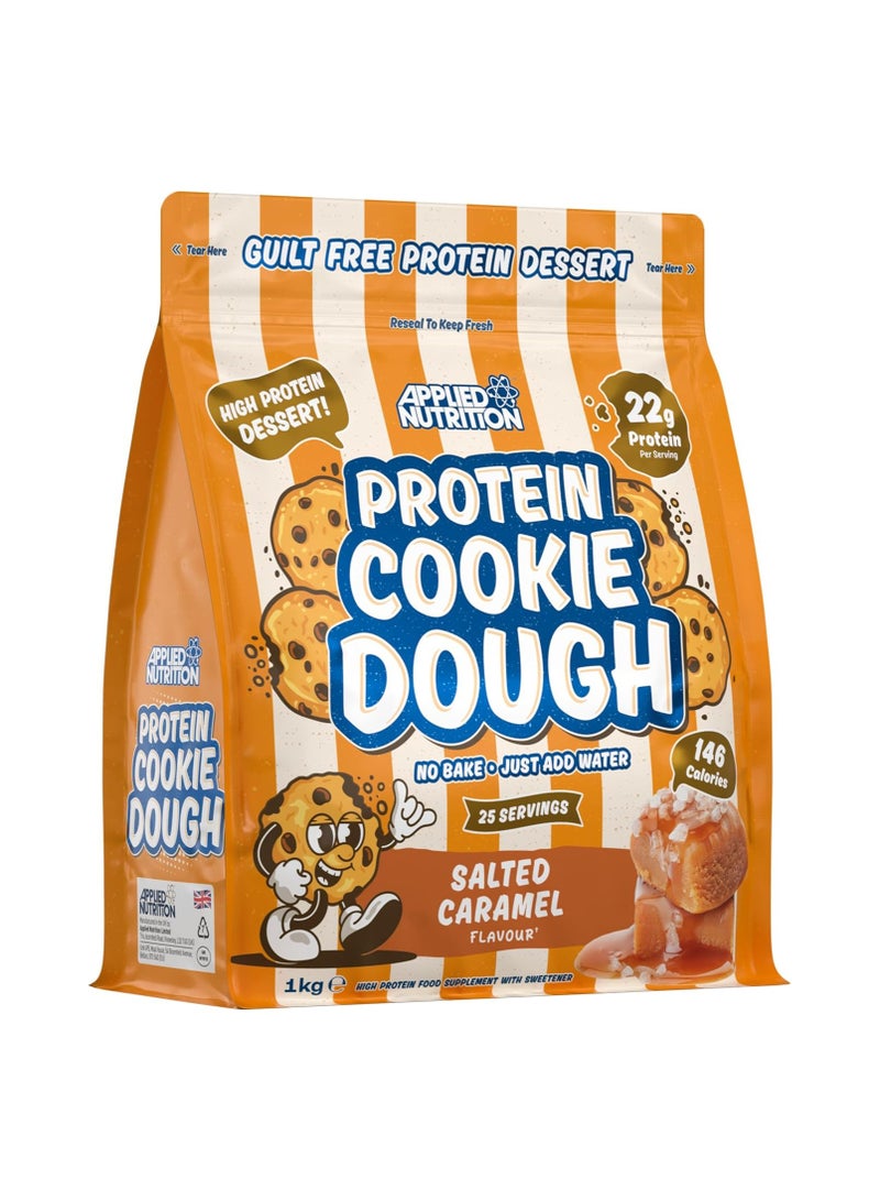 أبلايد نيوتريشن عجينة كوكيز البروتين من أبلايد نيوترشن، تحتوي على 22 جرامًا من البروتين، حلوى غنية بالبروتين، بنكهة الكراميل المملح، تكفي لـ 25 حصة - Image 1
