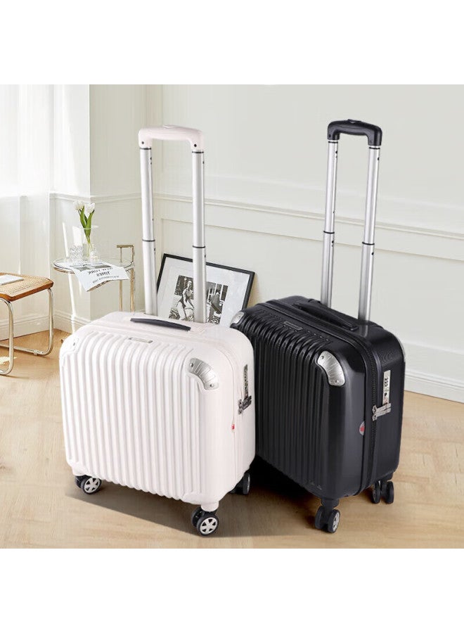 SUMMIT Samite 360-degree Wheel Suitcase, 18-inch, For Men And Women, Small Business Travel Luggage, Pc338tc, Scratch-resistant, Black - Image 1