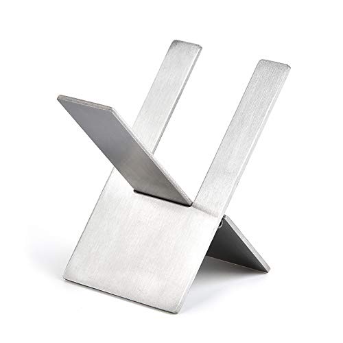 menesia Stainless Foldable Cigar Stand Holder with Brown Travel PU Leather Case,Lightweight Steel Portable Cigar Cigarette Display Shelf Tray - Image 4