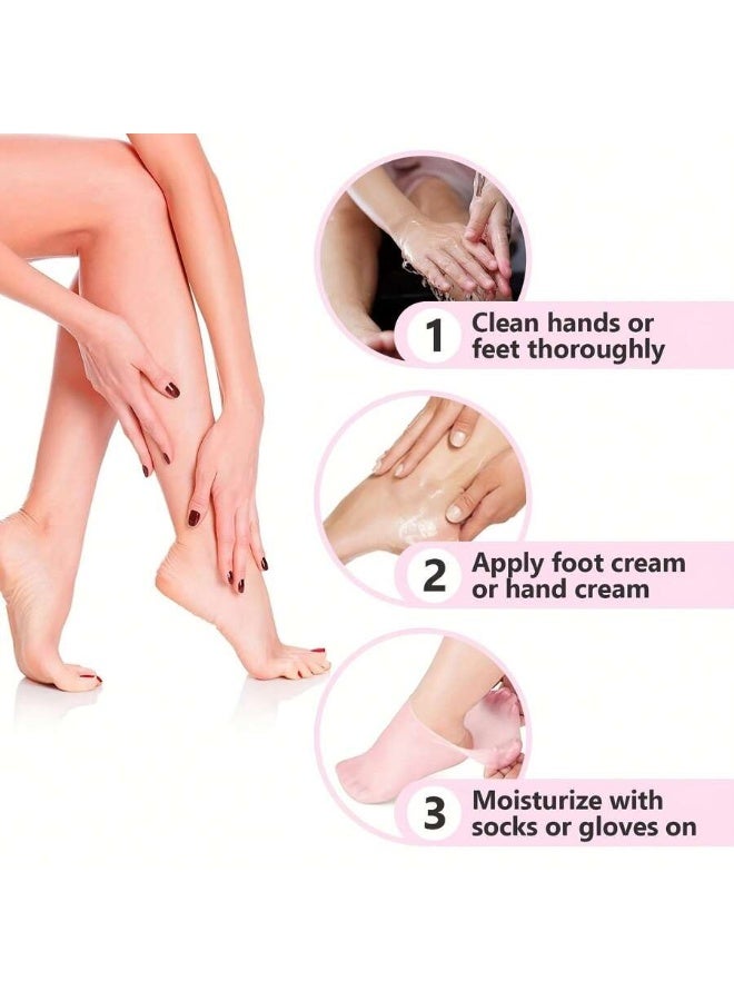 Silicone Moisturizing Spa Set 3 Pieces Pink For Face Hands And Feet - Image 4