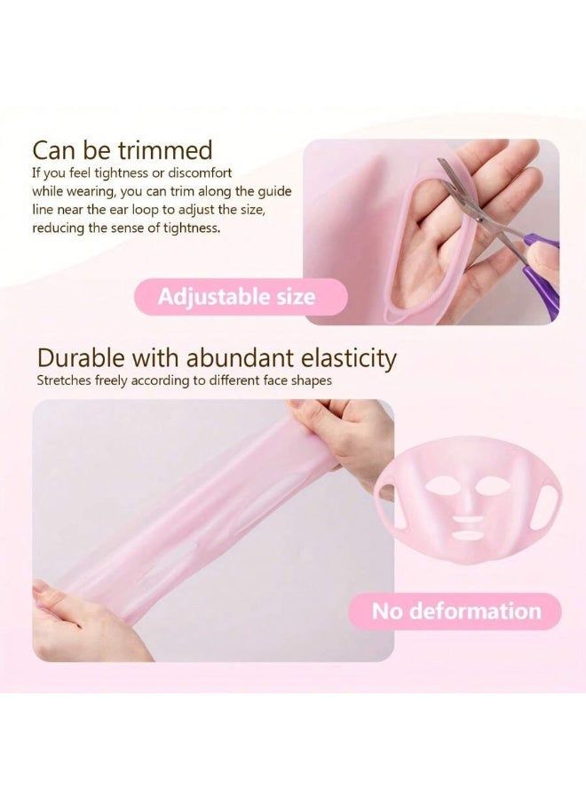 Silicone Moisturizing Spa Set 3 Pieces Pink For Face Hands And Feet - Image 2