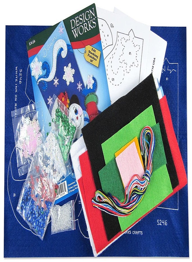 Tobin Snowflake Snowman Felt Stocking Kit - Image 3