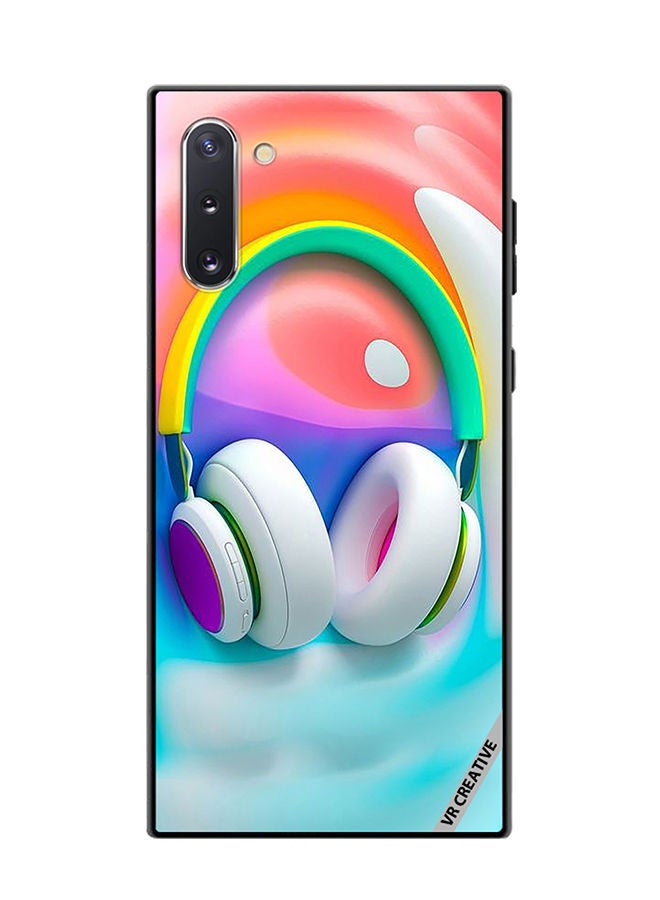 VR CREATIVE Protective Case Cover For Samsung Galaxy Note10 5G Music Headphones Design Multicolour - Image 1