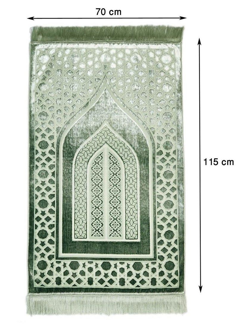 Museum Elegant Velvet Muslim Prayer Mat.High Quality Turkish Islamic Salah Rug.  - Image 5