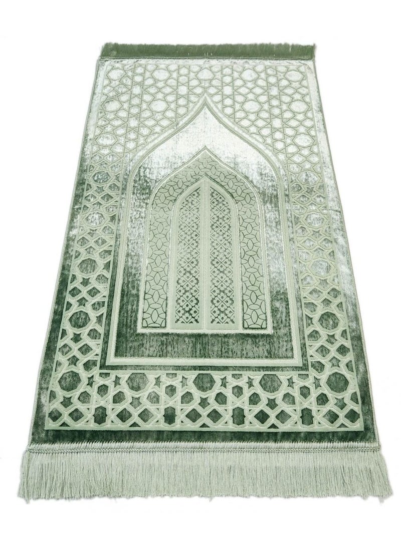 Museum Elegant Velvet Muslim Prayer Mat.High Quality Turkish Islamic Salah Rug.  - Image 4
