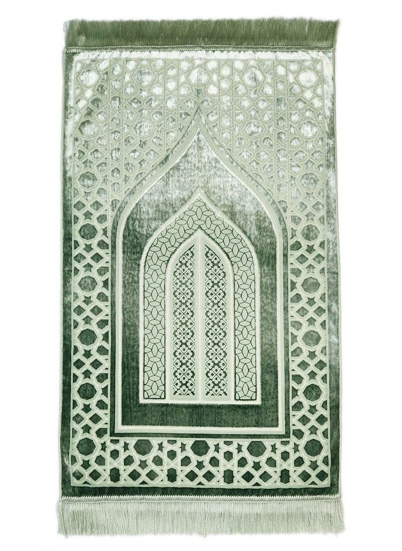 Museum Elegant Velvet Muslim Prayer Mat.High Quality Turkish Islamic Salah Rug.  - Image 1