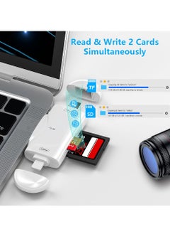 Excefore 3-in-1 SD Card Reader for iPhone/i Pad Android USB-C Mac PC Camera, High-Speed Portable Micro SD Card Adapte,Computer Memory Card Reader Viewer Compatible for TF and SD Card  - Image 3