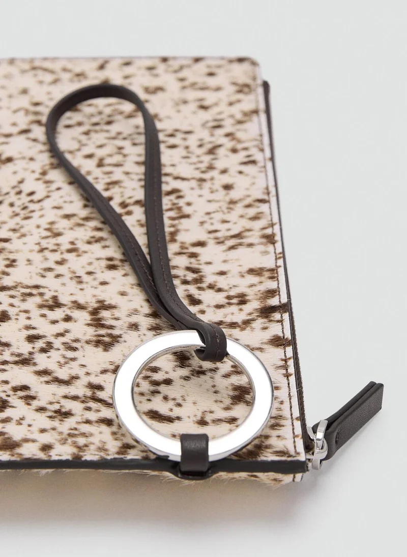 MANGO  Leather and fur clutch for Women | Best Price UAE