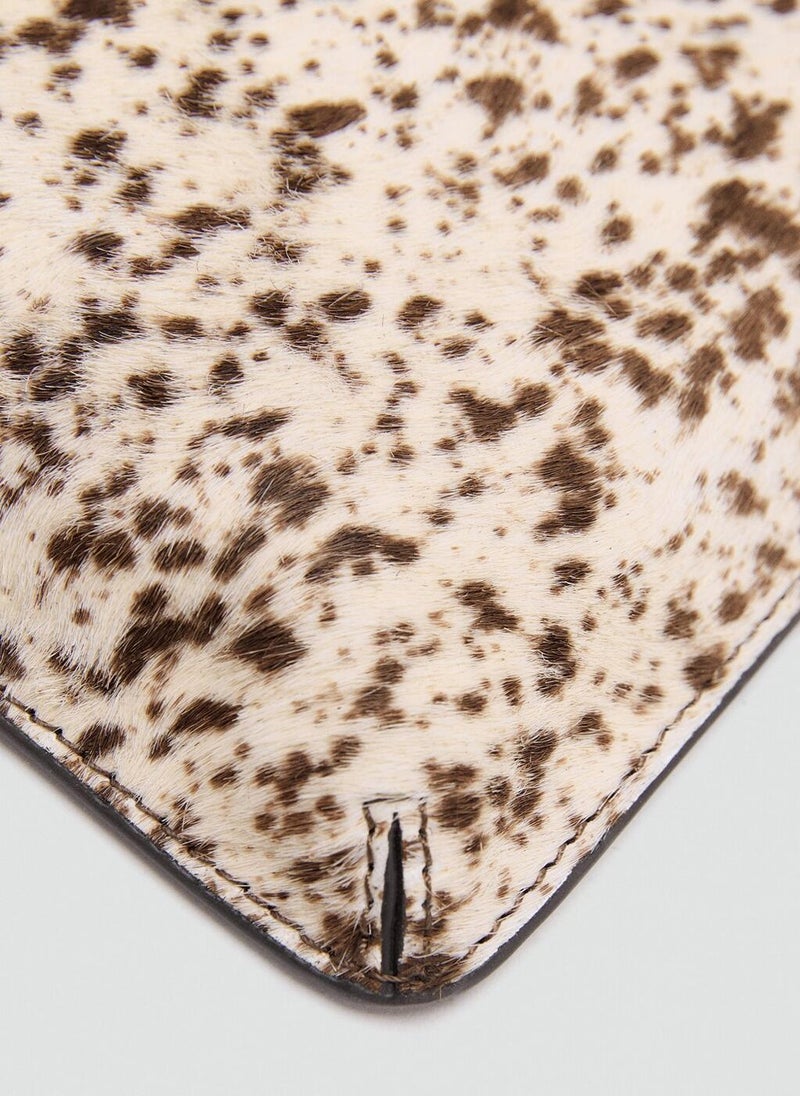 مانجو حقيبة يد جلد وفرو - Image 3