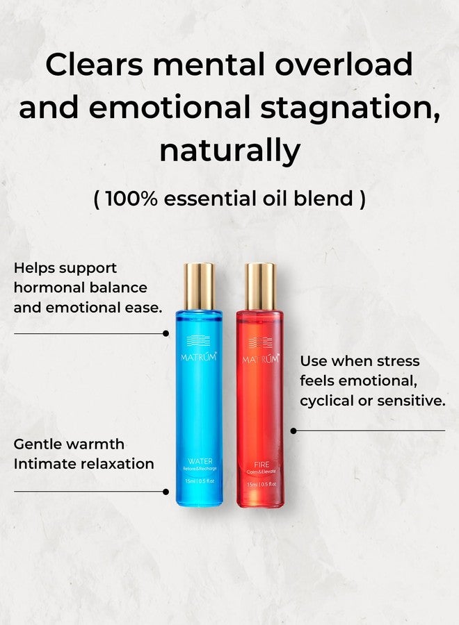 MATRÚM Relieve Period Cramps Blend Essential Oil Roll On, 100% Pure Arometherapy Roller for Soothe Pain and Restore Strength, Warm Calming & Relaxation, Fire and Water Duo, 1 Fl Oz - Image 3