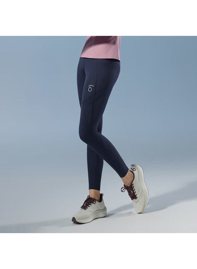 Macondo Original Running Support Zoned Compression Tights With Three Pockets, Sweat-resistant Back Pocket, Night Sea Blue, Women's XL - Image 4