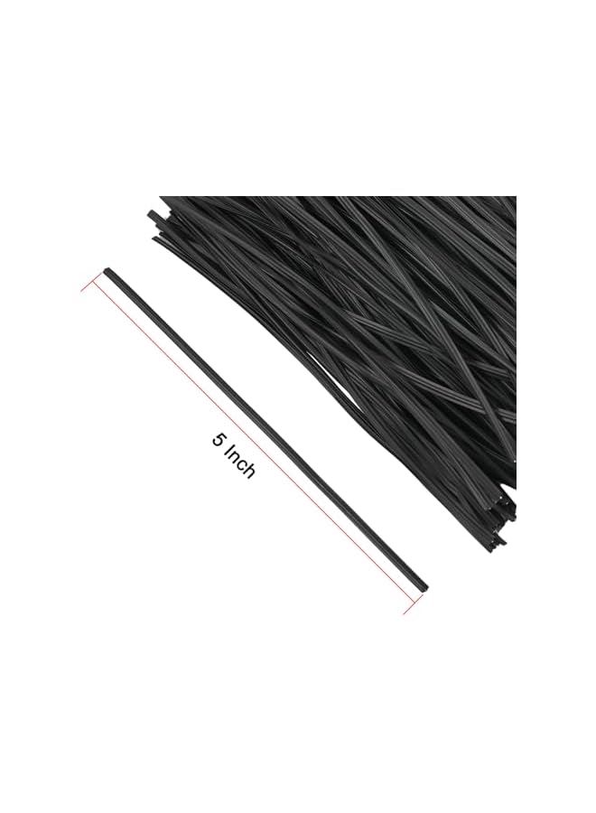erorex 300 pcs 5 inches Black Plastic Twist Ties, Cable Ties, for Bags, Gardening Tools - Image 2