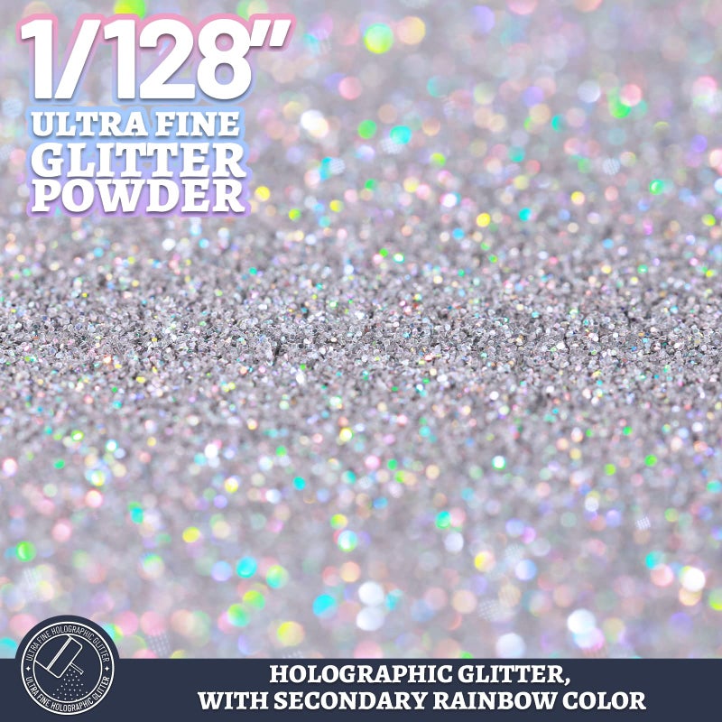 LEOBRO Silver Glitter, 180g/6.35oz Holographic Silver Fine Glitter for Resin, Crafts, Tumblers, Nail Body, DIY Party Decorations - Image 3