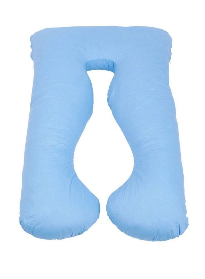 U Shape Maternity Body Pillow Microfiber Blue 140 x 80centimeter