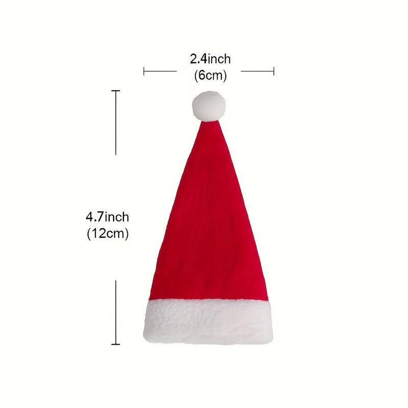 50pcs Christmas Utensil Holder Set Mini Santa Hat Silverware Stand Cutlery Bag For Holiday Party Table Christmas Tree Decoration - Image 3