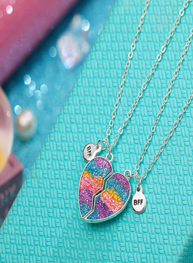 Highergo 6 Pieces Best Friend Necklaces BFF Matching Heart Unicorn Dolphin Pendant Friendship Necklaces for 2 Girls Best Friend Jewelry for Kids Sister Cute Gifts Magnetic - Image 5