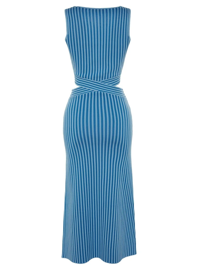 trendyol Striped Cut Out Detail Dress